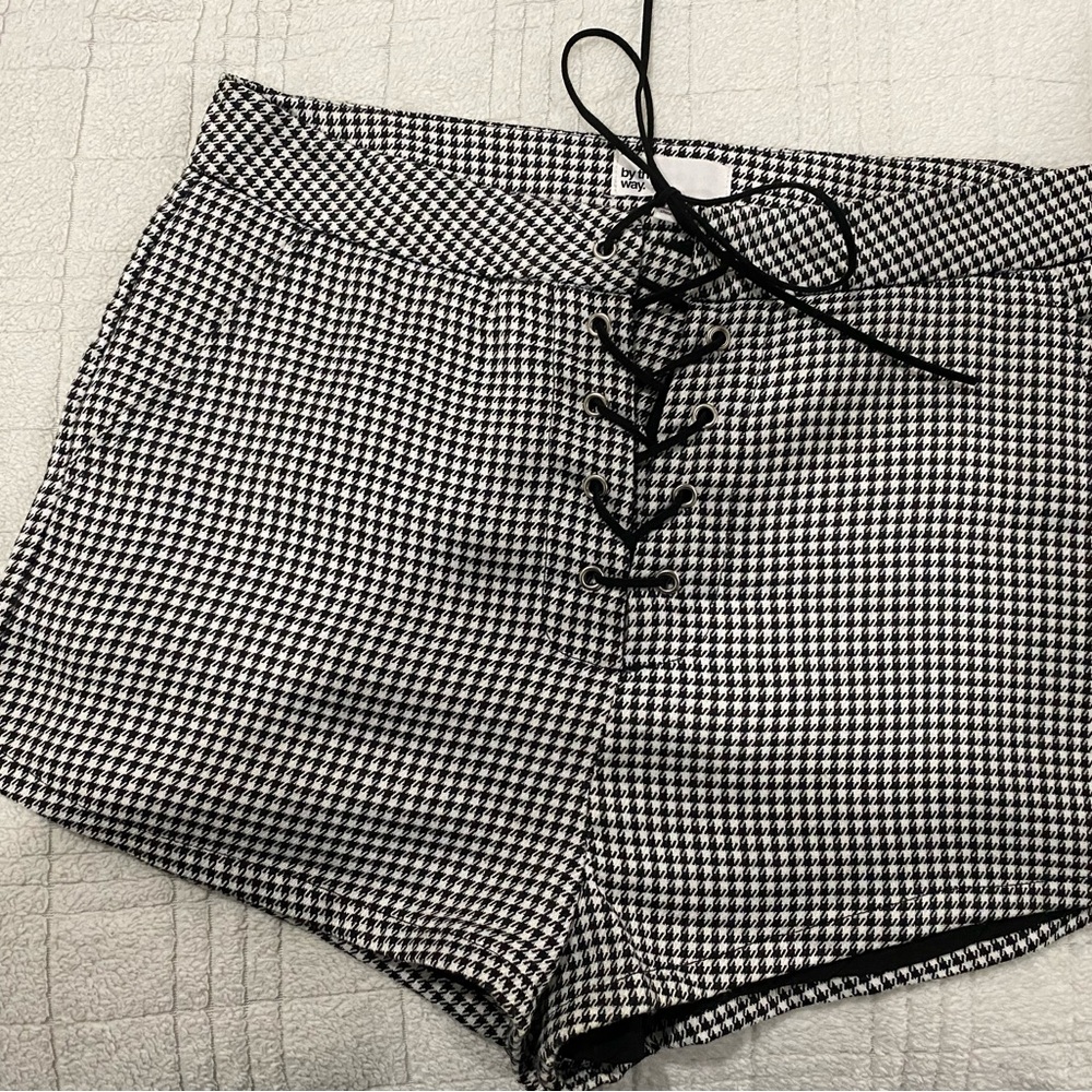 Revolve Gingham tie up shorts